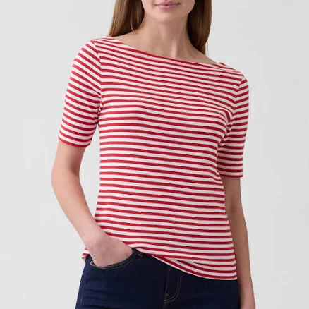 Gap Women's Modern Ribbed Boatneck T-Shirt