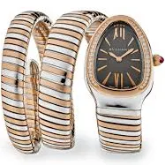 BVLGARI Serpenti Tubogas Watch 102680 Two-Tone Double Spiral