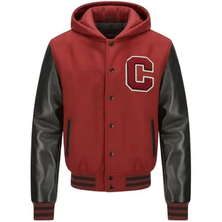 CELINE Hooded Varsity Jacket – Premium Wool & Leather Men / Medium