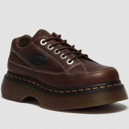 Buzz 5-eye Grizzly Leather Shoes In Brown