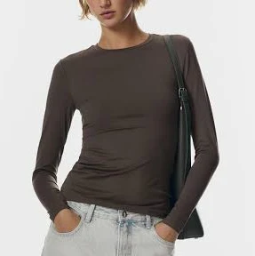 H&M Ladies Long-sleeved Microfiber Top