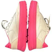 Reebok Women's Club C Double Geo Chalk/Atomic Pink Size 8
