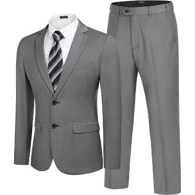 COOFANDY Men's Classic Fit 2 Button Tuxedo Suit