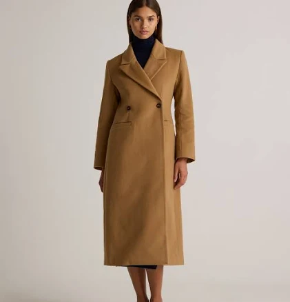 Quince Women's Italian Wool Tailored Long Coat