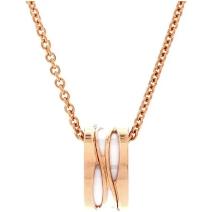 Bvlgari 18k Rose Gold B.zero1 Pendant Necklace