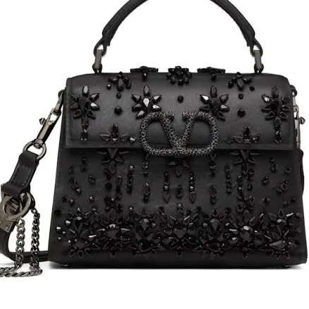 Valentino Garavani Women's Mini Vsling Rhinestone Top-Handle Bag