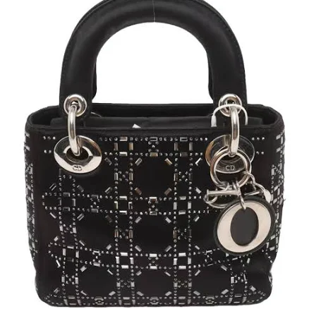 DIOR Women's Mini Lady Crinkled Cannage Calfskin Bag