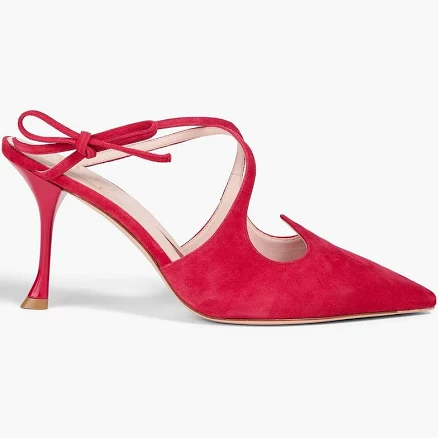 Roger Vivier I Love Vivier bow-detailed suede pumps - Women - Red Heels - EU 41