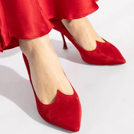 Roger Vivier Suede High Heels ‘I Love Vivier’, Women's, Red