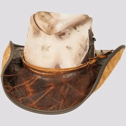 Calamity Men's Distressed Genuine Leather Cowboy Hat