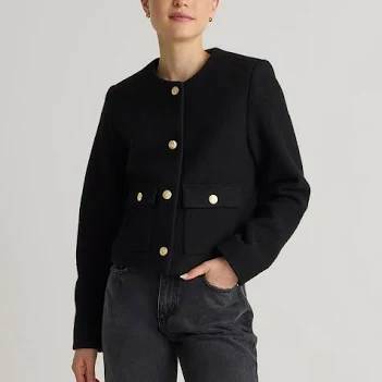 Quince Women's Merino Wool Cropped JacketQuince Women's Merino Wool Cropped Jacket