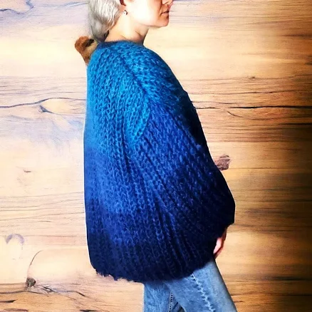 Handmade Mohair Striped Cardigan