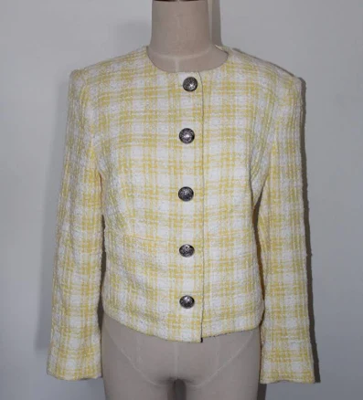 Veronica Beard Bryne Plaid Tweed Jacket
