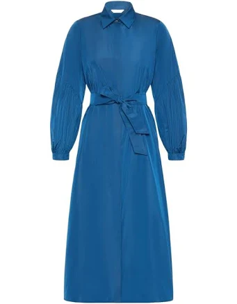 Max Mara Taffeta Shirt Dress - Navy Blue