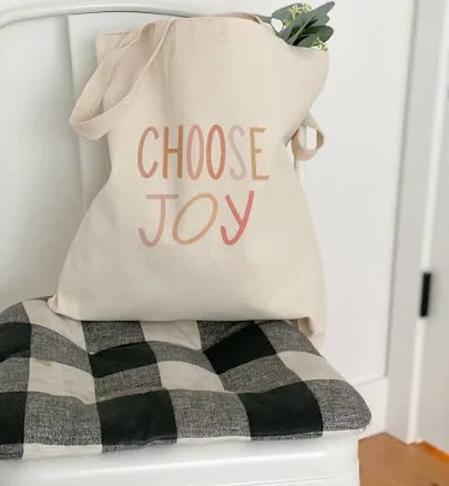 Choose Joy Tote Bag: Inspirational Reusable Shopping Bag
