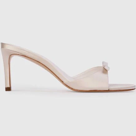 Black Suede Studio Women's Albie Satin Mules