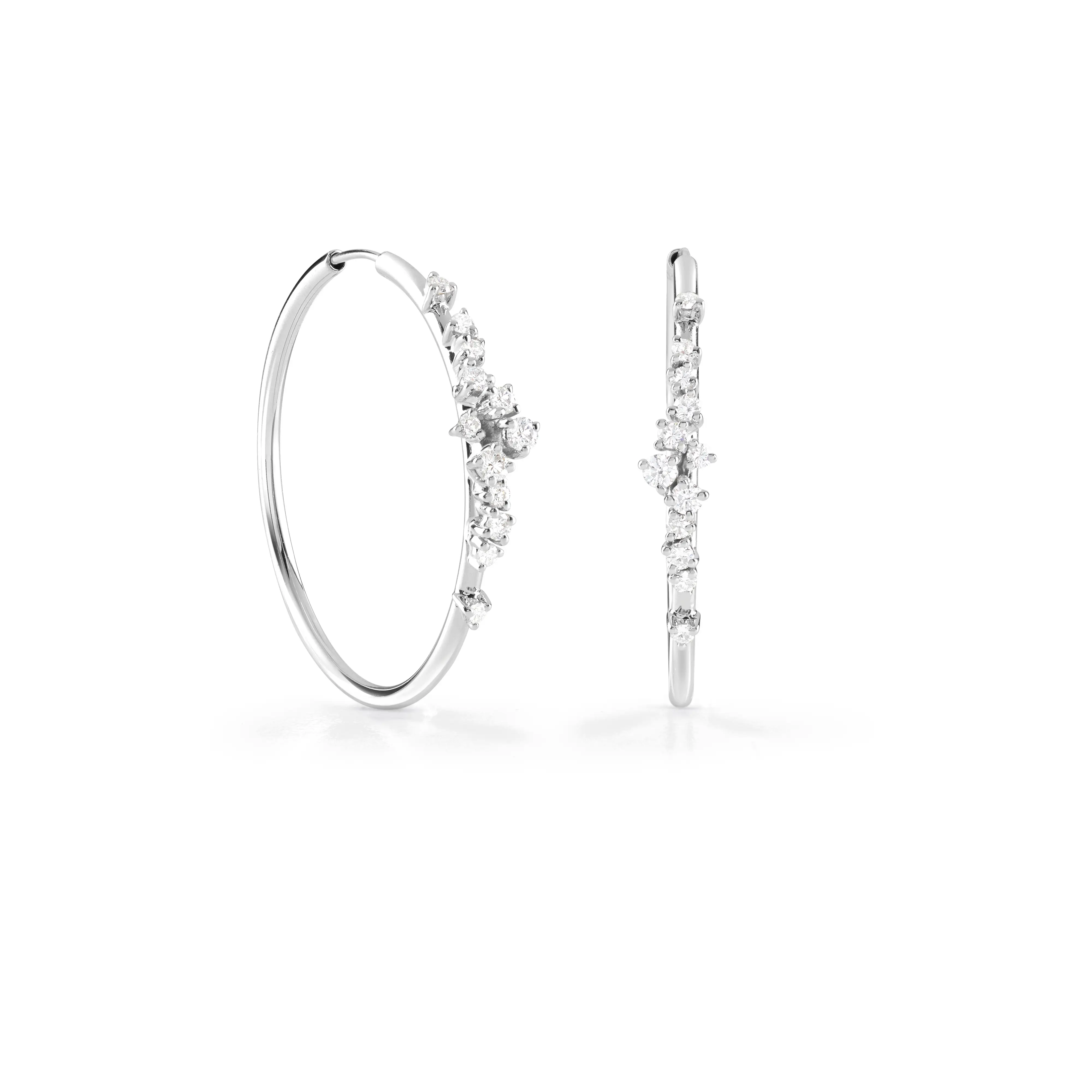 White gold and diamond earrings