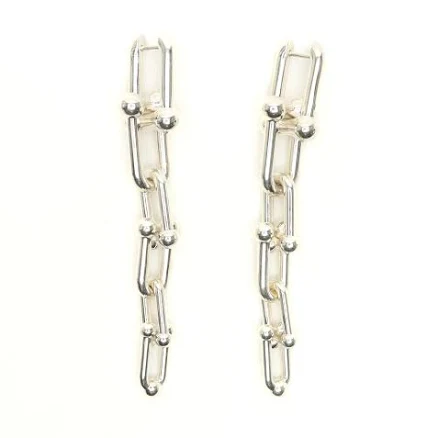 Tiffany HardWear Graduated Link Earrings in Sterling Silver