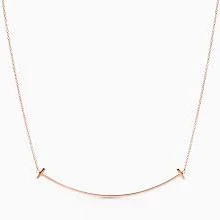 Tiffany T 18k Rose Gold Smile Pendant