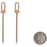 Tiffany Hardwear Double Long Link Rose Gold Earrings