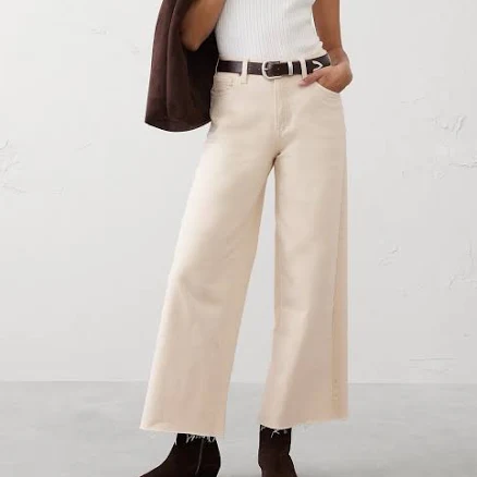 Women's Wide-Leg High-Rise Cropped Jean