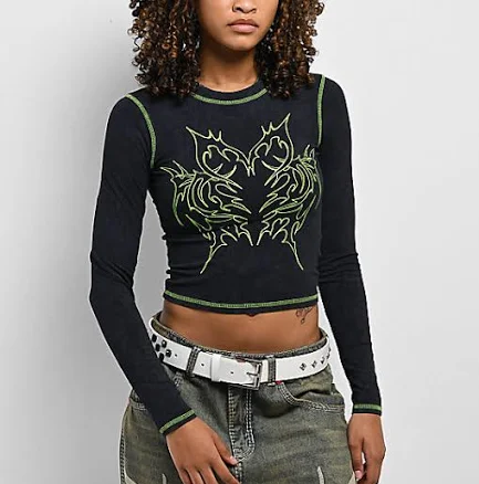 Vitriol Lottie Long Sleeve Crop T-Shirt