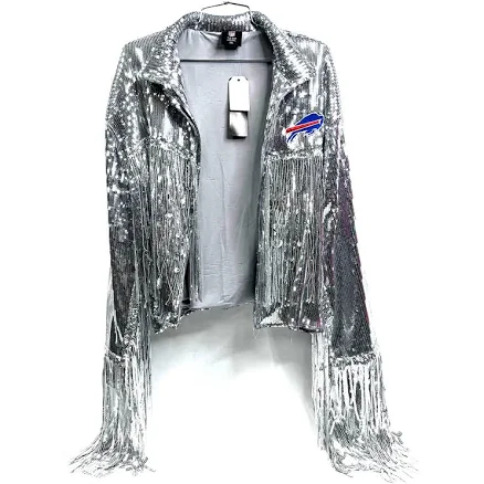 Cuce Women's Buffalo Bills Sequin Fringe Blazer