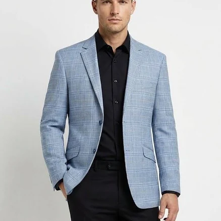 Men's Checkered Plaid Blazer