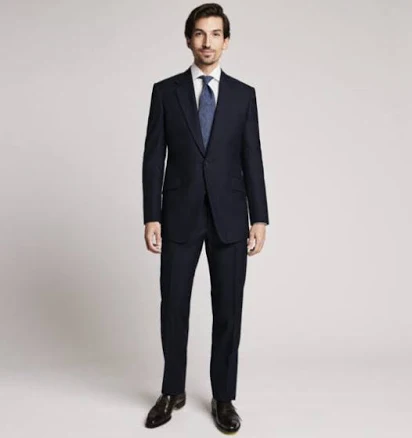 Wool Twill Single Breasted Suit