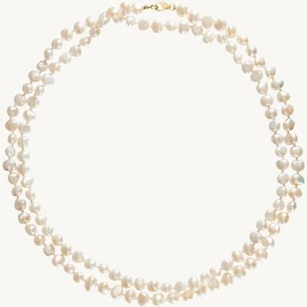 14k Yellow Gold Pearl Portal Necklace