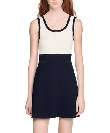 Sandro Women's Two-Tone Knit Viscose Mini Dress