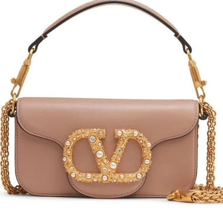 Valentino Garavani Locò Leather Shoulder Bag