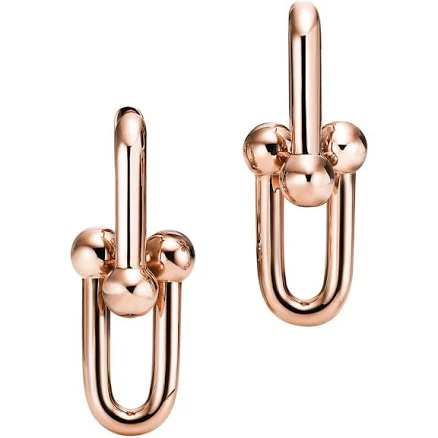 Tiffany HardWear Large Link Earrings in Yellow Gold
