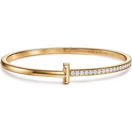 Tiffany T T1 Narrow Diamond Hinged Bangle