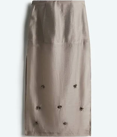 H&M Embellished Sheer Skirt