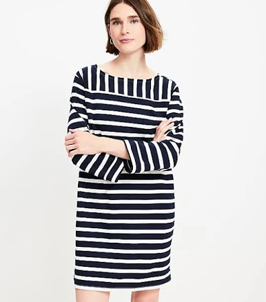 Loft Women's Striped Ponte Mini Dress