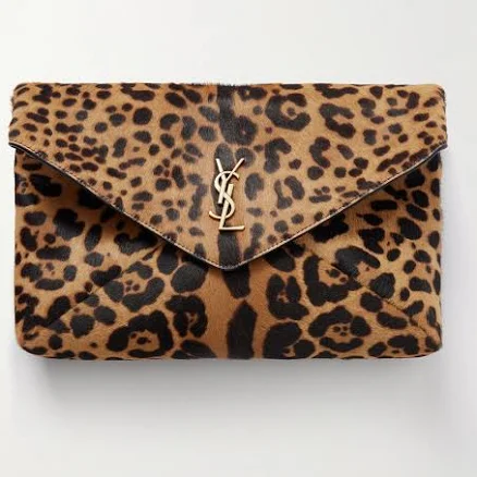Saint Laurent Women's Leopard-Print Calf Hair Shoulder Bag