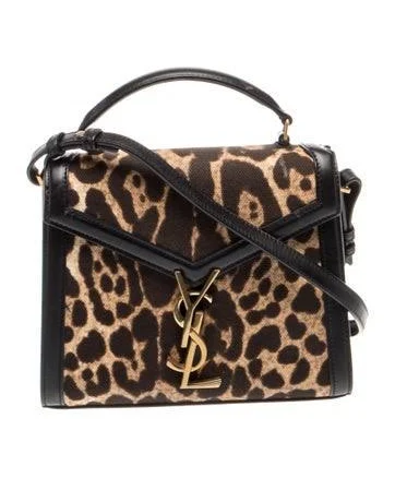 Saint Laurent Canvas Cassandre Mini in Brown