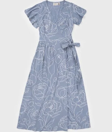 Garden Rose Women's Organic Cotton Wrap Dress