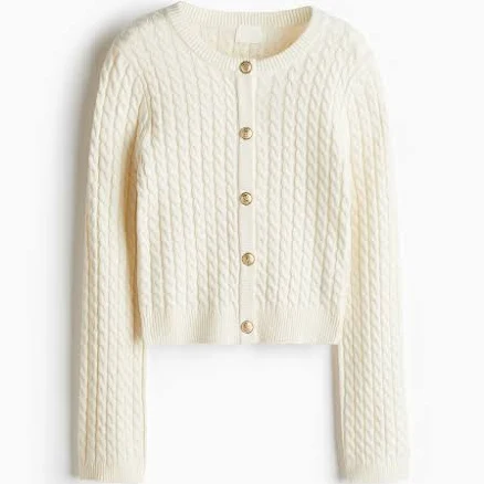 H&M Ladies Cable-Knit Cardigan
