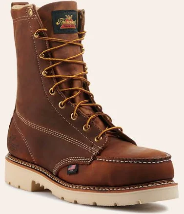 American Heritage Men's 8-inch Moc Toe Steel Toe Work Boots