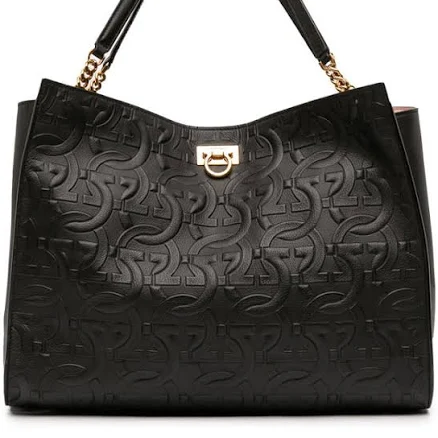 Ferragamo Trifolio Tote Bag Black