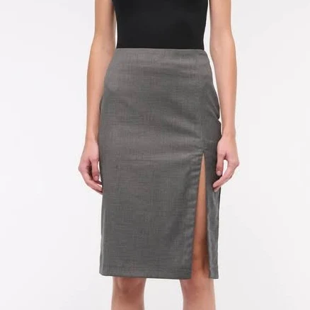 Abercrombie & Fitch Women's Mid Rise Pencil Midi Skirt