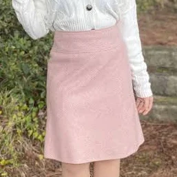 A-Line Tweed Midi Skirt