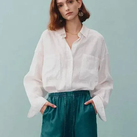 Una Double Patch Pocket Linen Shirt