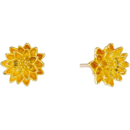 Menē 24k Gold Water Lily Earrings