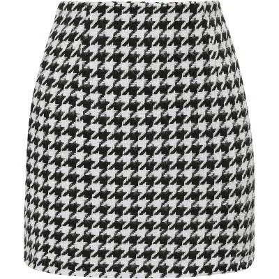 LEVEN SIXTEEN Women's High Waist Plaid Bodycon Mini Skirt
