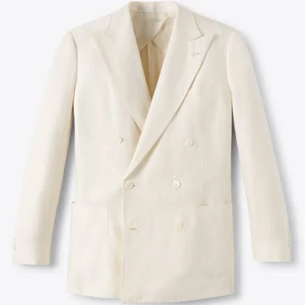 Proper Cloth Double Breasted Wool and Linen Suit Jacket