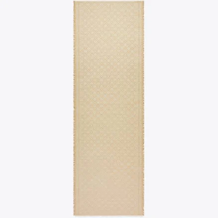 Tory Burch Women's T Monogram Jacquard Oblong Scarf
