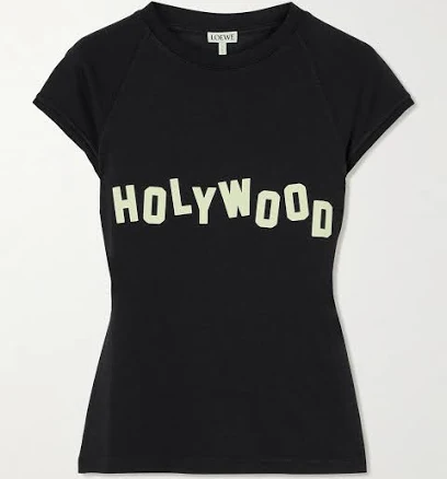 Loewe Women's Slim-Fit Anagram-Embroidered Cotton-Blend T-Shirt